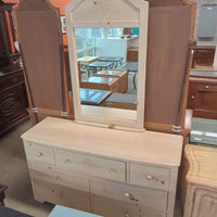 56"W 7-Drawer Dresser with Mirror