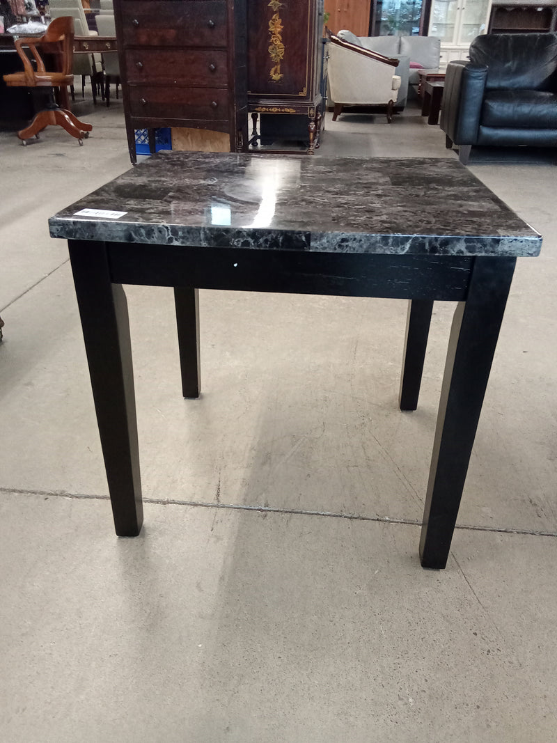 23"W Faux Marble End Table
