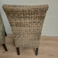 Set of Two Rattan Parson's Style Chairs