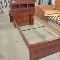 43"W Wooden Bed Frame with Shelving - Twin