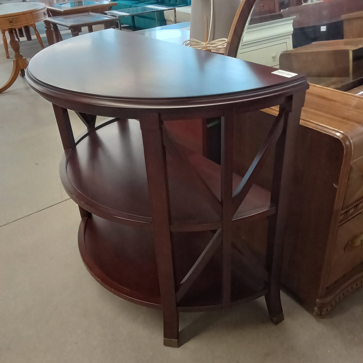 39"W Half Moon Console Table