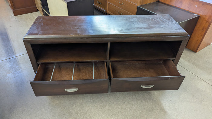 61"W Dark Chestnut TV Stand