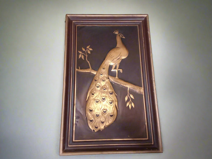 Copper Peacock Wall Art