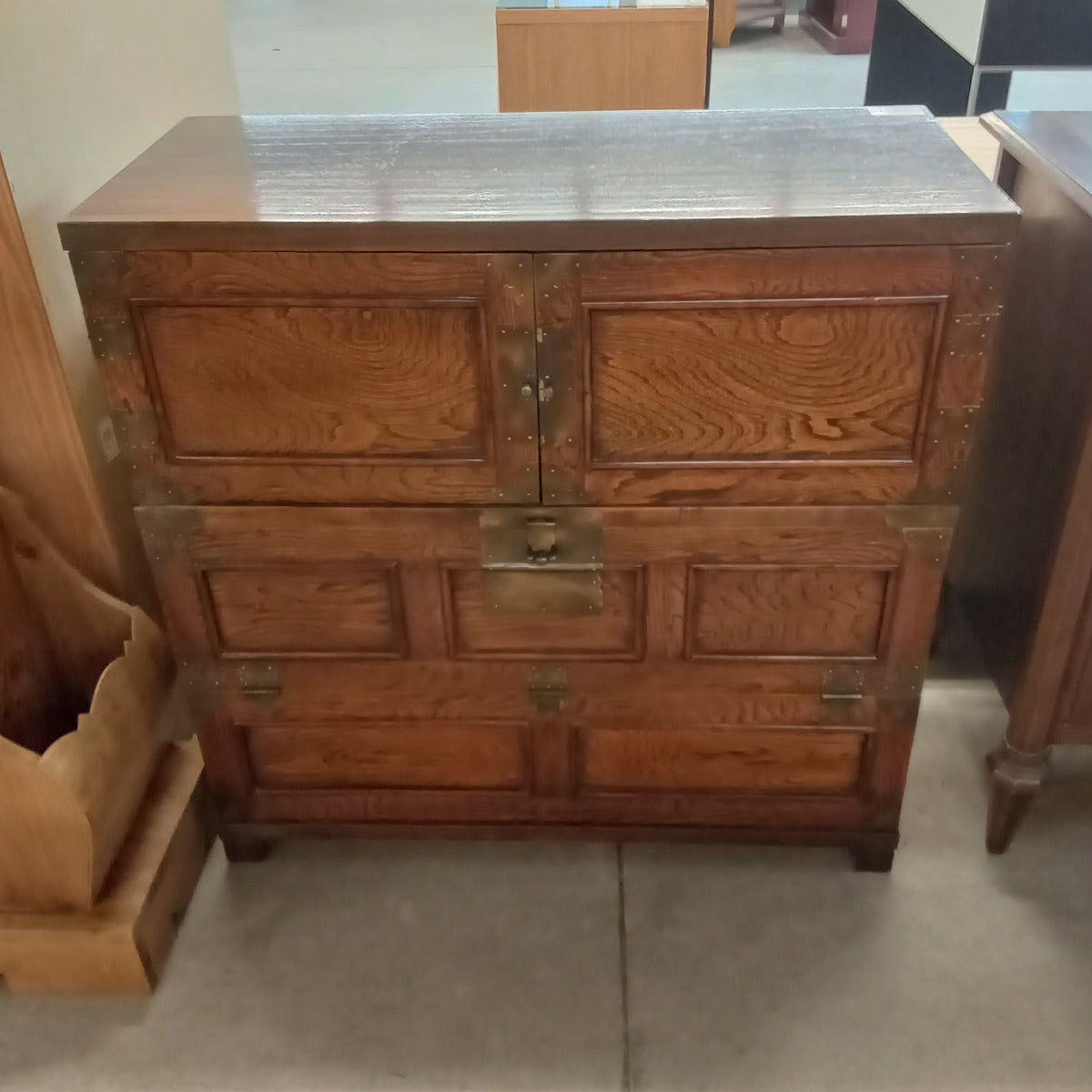 33"W Oak Utility Cabinet