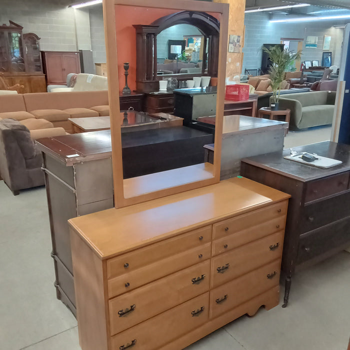 48"W 6-Drawer Dresser with Mirror