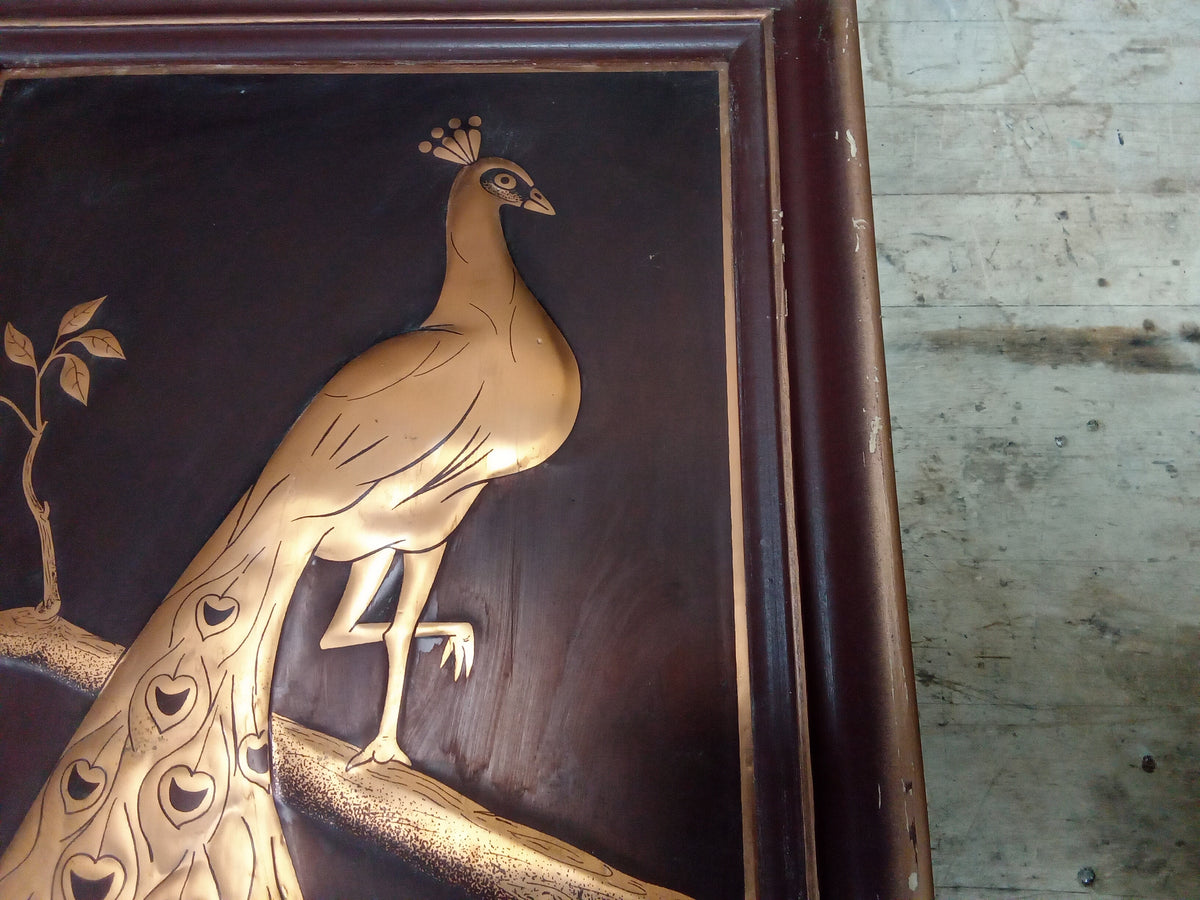 Copper Peacock Wall Art
