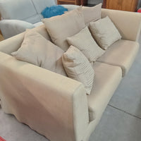 72"W Beige Love Seat