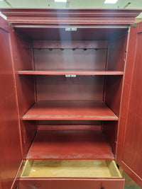 Red 2 Door Armoire with 2 Drawers