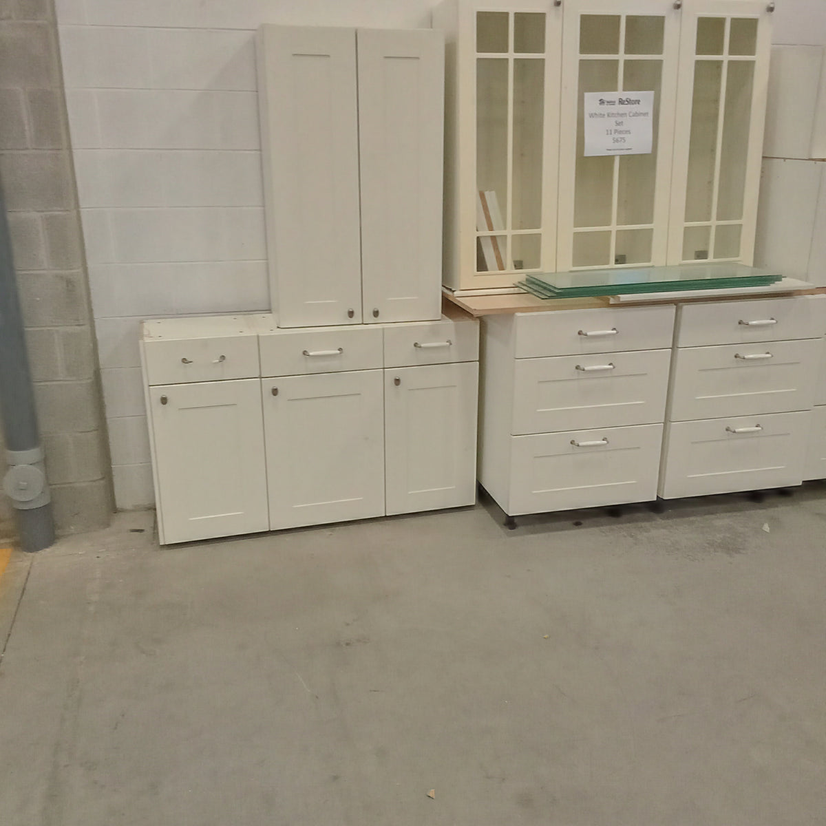 11 Piece White Kitchen Cabinet Set