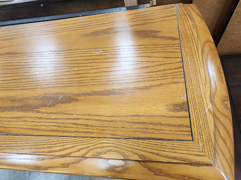 Natural Oak 9 Drawer Dresser with Trifold Mirror