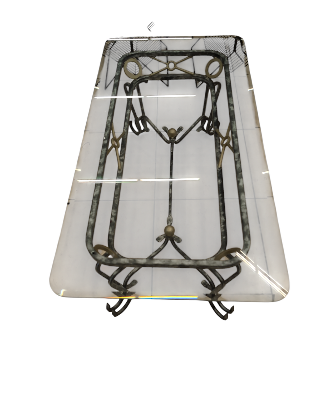 Wrought Iron Glass Coffee Table