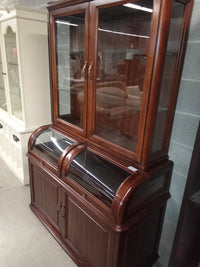 48"W Two Piece Display Cabinet in Solid Wood