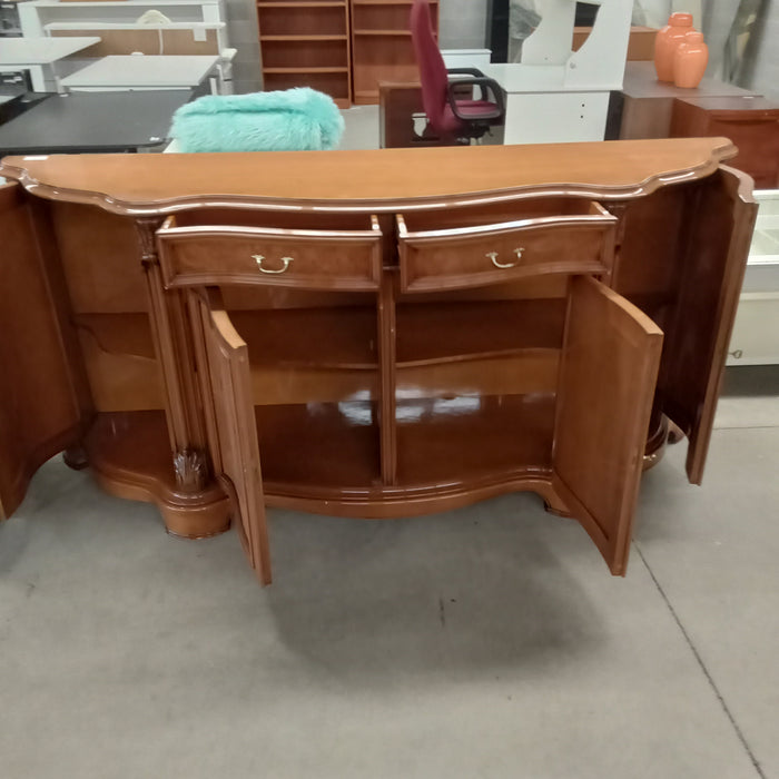 Tradition Carved Buffet/Credenza Cabinet with Red Accent #FC18