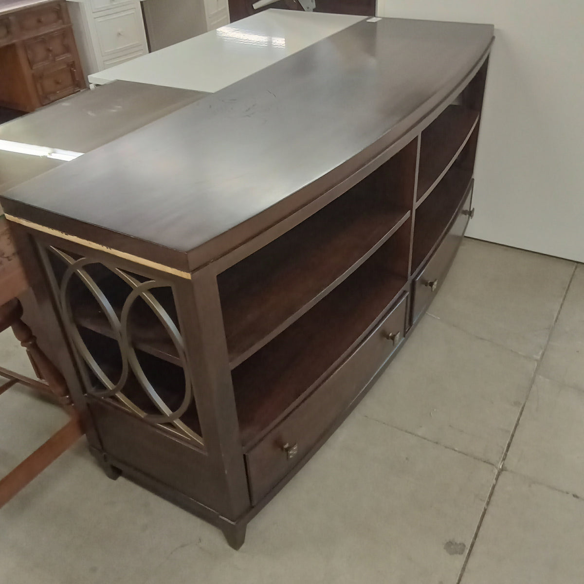62"W TV Stand with Storage