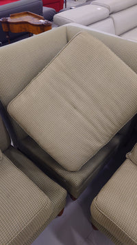 Green L shape sectional fabric sofa