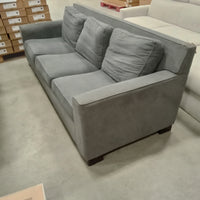 94"W 3-Seat Sofa in Gray Fabric