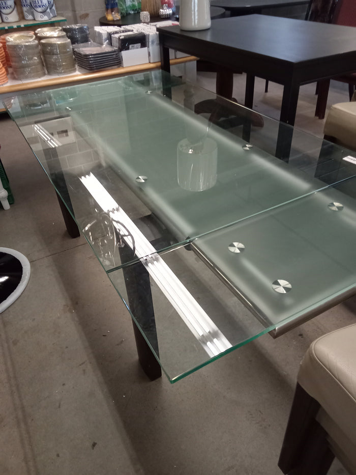 59"W Glass Dining Table