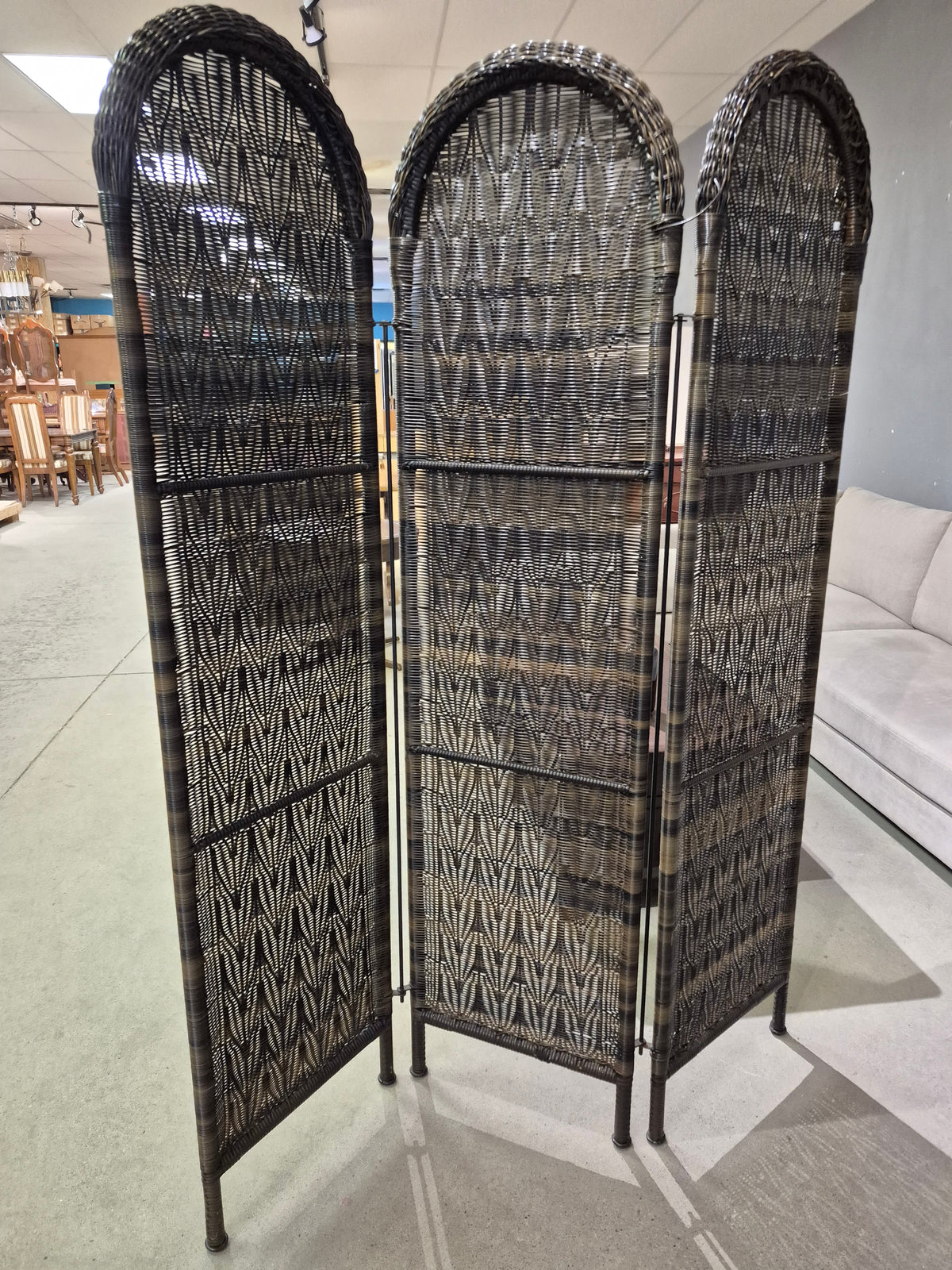 Rattan-Look Privacy Screen