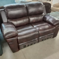 60"W Leather Recliner Love Seat