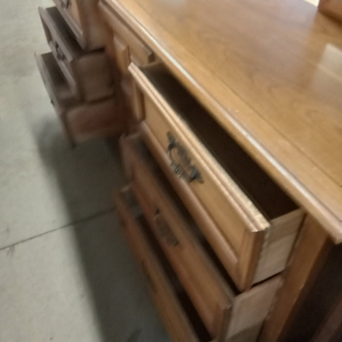 70.5"W 9-Drawer Dresser with Two Mirrors