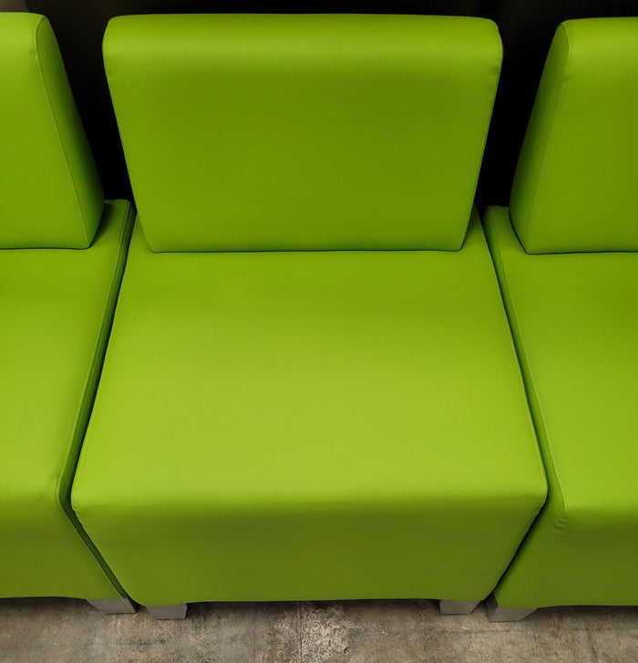 Neon Green Vinyl Lounge Chair W/Back Rest