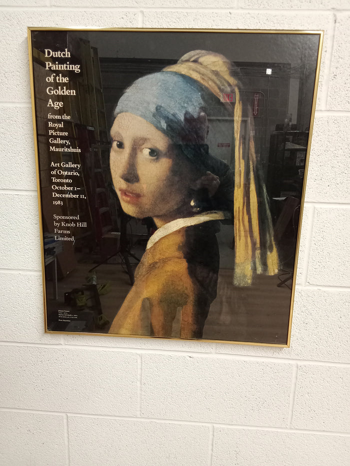 24"W "Girl with a Pearl Earring" Poster - Framed
