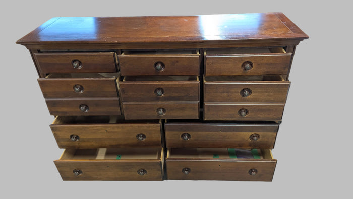 64"W Dark Walnut Dresser