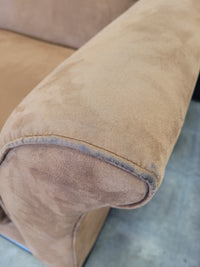 Brown Mushroom Suede Loveseat