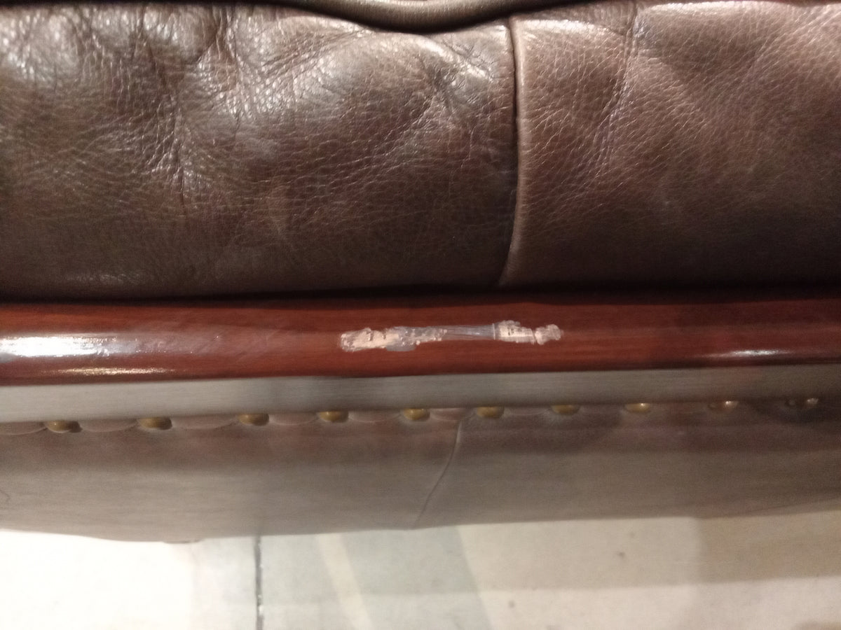 Vintage Style Brown Love Seat