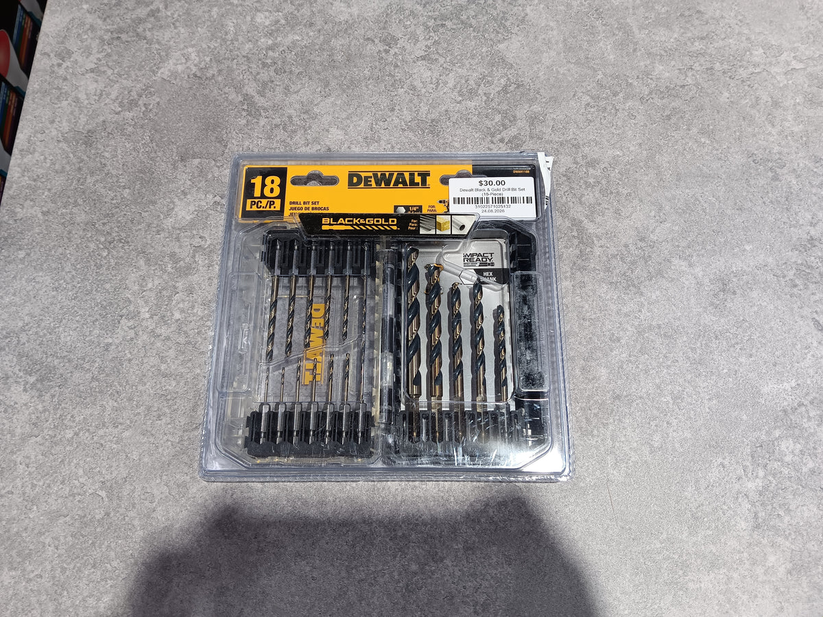 Dewalt Black & Gold Drill Bit Set (18-Piece)