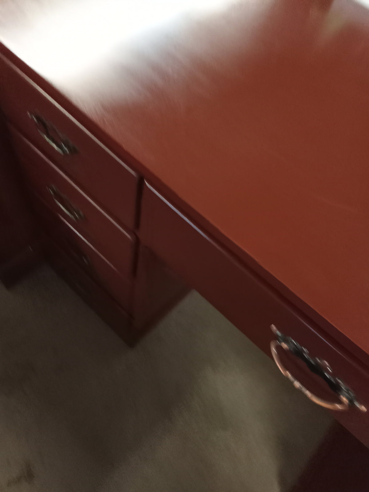 48"W Wooden 9-Drawer Desk