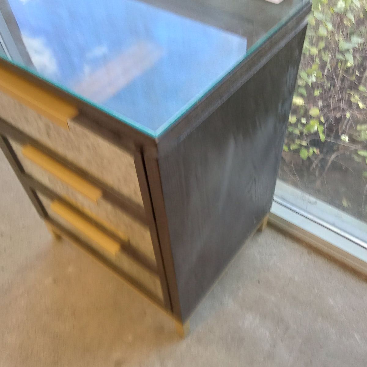 19.5"W Side Table with Three Drawers