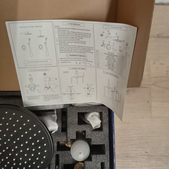 Concealed Shower System in Black