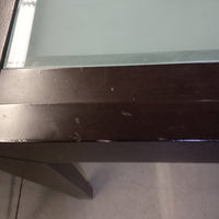 35.5"W Dining Table with Tempered Glass Top