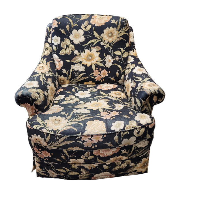 33"W Floral Fabric Arm Chair