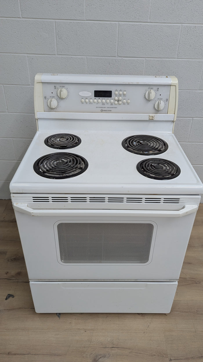 30"W White Whirlpool Electric Stove