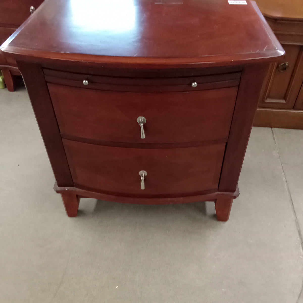 28"W Wooden Side Table with Two drawers