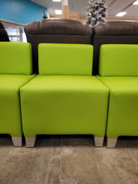 Neon Green Vinyl Lounge Chair W/Back Rest