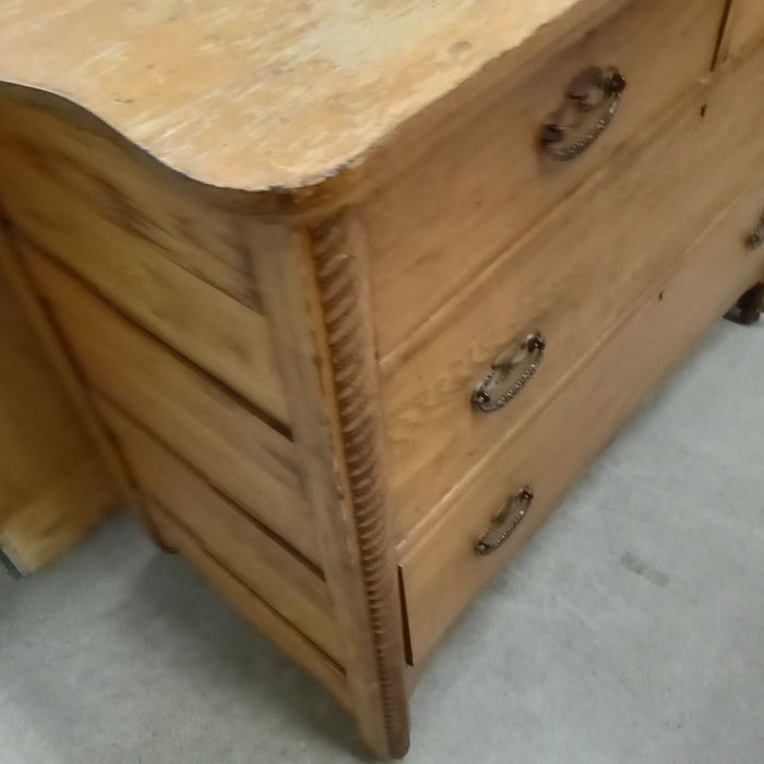 43"W Vintage Four Drawer Dresser