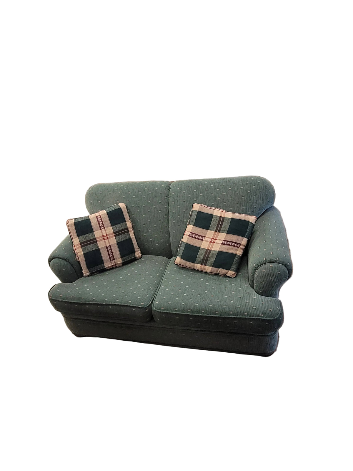 Vintage Green 90's Style Love Seat