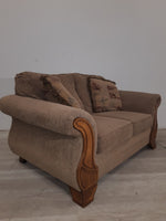 66" Brown Polyester Loveseat