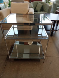 22"W Glass Side Table