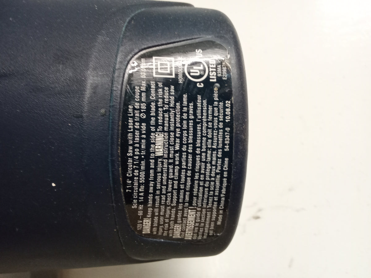 7.25" Mastercraft Hawkeye Circular Saw with Laser Line