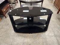 Black Glass 3 Tier Tv Stand