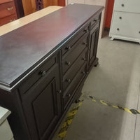70.5"W Solid Wood 6-Drawer 2-Cupboard Dresser