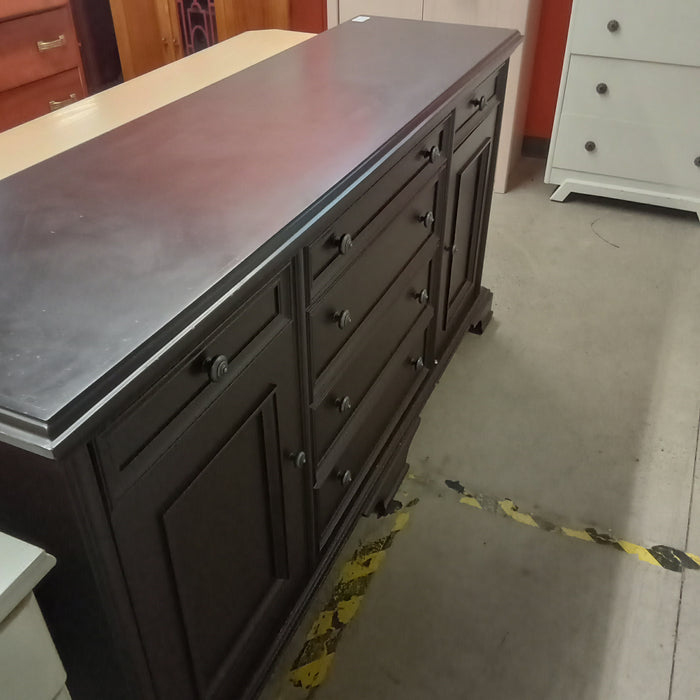70.5"W Solid Wood 6-Drawer 2-Cupboard Dresser