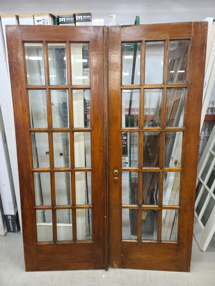 Set of 2 Brown French Doors