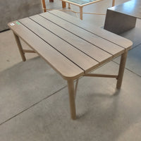42.5"W Faux Wood Metal Coffee Table