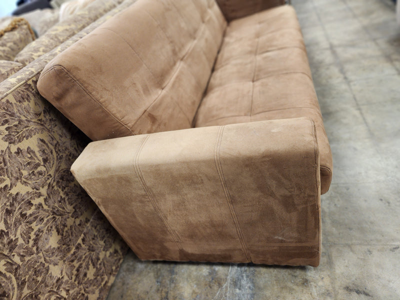 Light Brown Tufted Upholstered Sofa