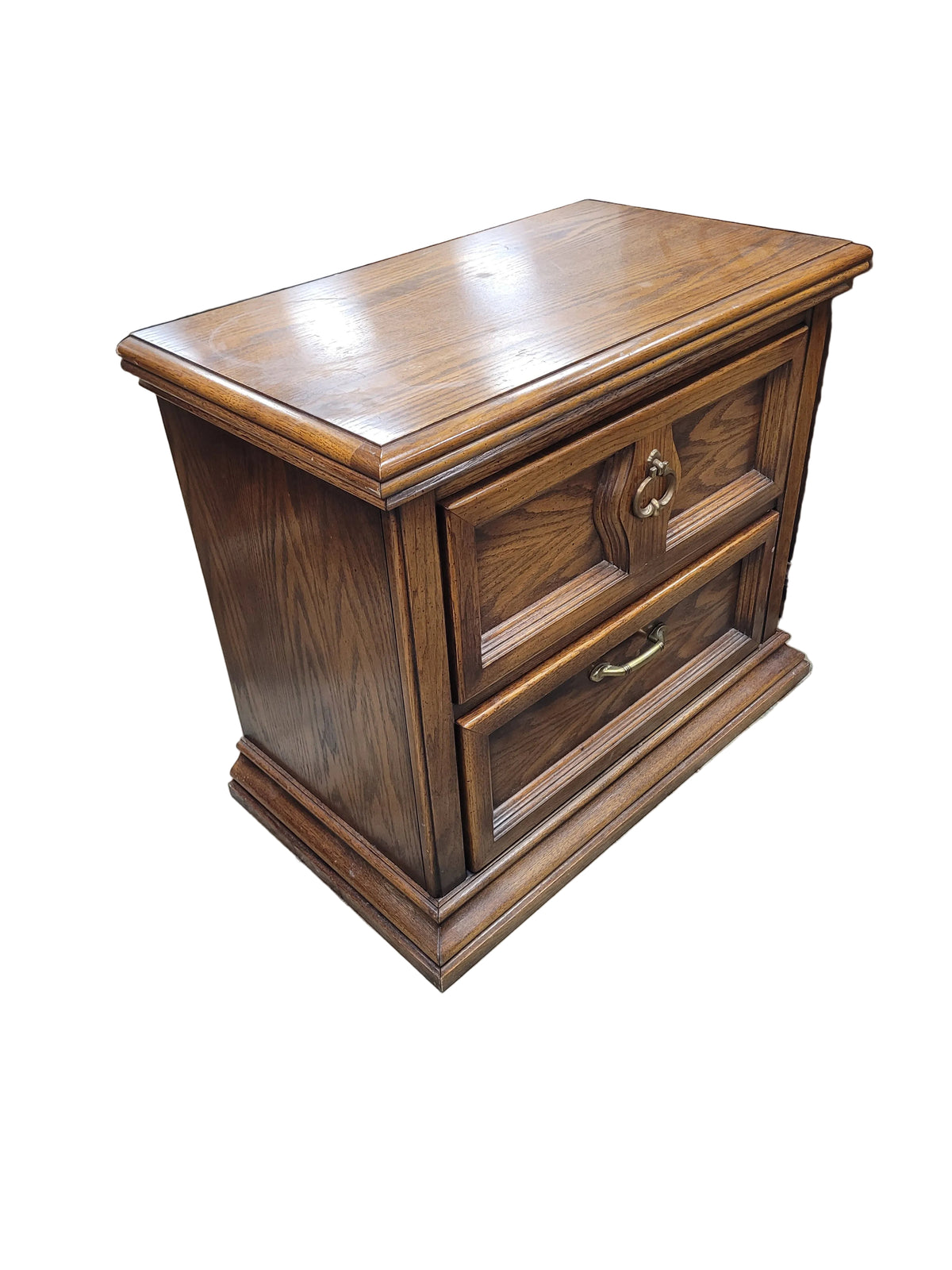 80's Style Oak Nightstand